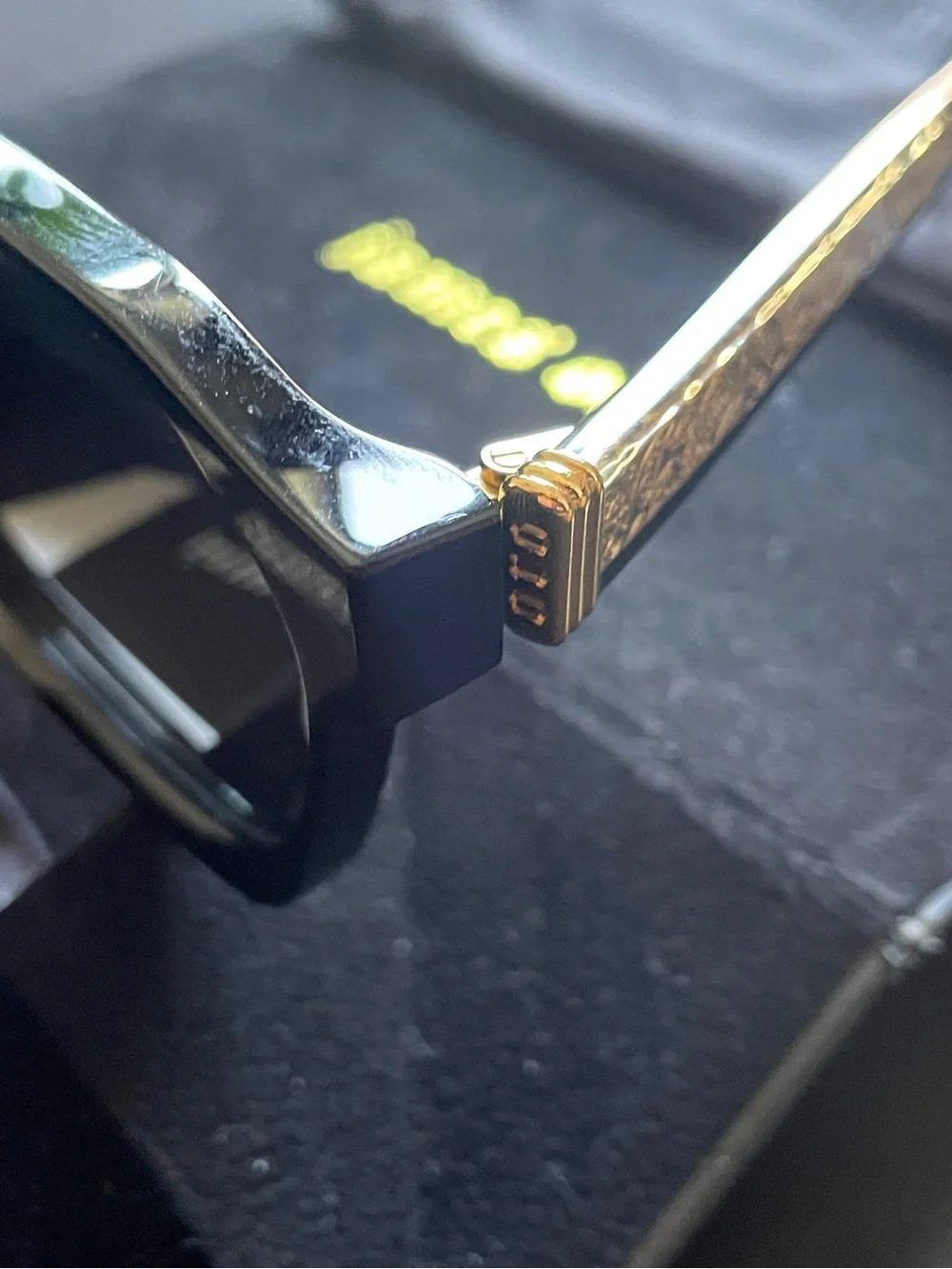 James Oro Black and Gold Designer Sunglasses